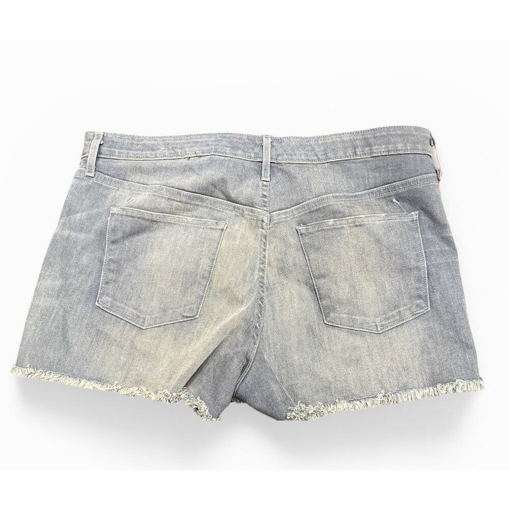 Mossimo High Rise Cut Off Denim Shorts Distressed Button Fly Size 16/33 - Picture 2 of 5